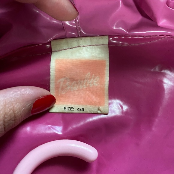 2001 BARBIE RAIN JACKET BARBIE MOVIE VINTAGE PINK GIRL FALL RAIN COAT - Picture 7 of 10